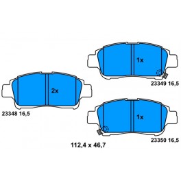 PA281AF SERIE PATTINI TOYOTA YARIS I 99- (ANTERIORE)