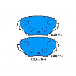 0986424719 SERIE PATTINI TOYOTA RAV 4 II (CLA2_, XA2_, ZCA2_, ACA2_) 2.0 D-4D 4WD 01-05 (ANTERIORE)