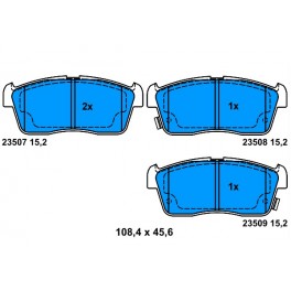 PA809AF SERIE PATTINI DAIHATSU CUORE VIII 1.0 (1KR-FE) 2007- (ANTERIORE)