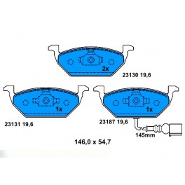 0986494019 SERIE PATTINI VW POLO (9N_) AUDI A2 A3 (ANTERIORE)