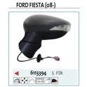 6113394 SPECCHIO FORD FIESTA 08- SINISTRO 5 PIN 