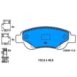 PA217AF SERIE PATTINI CITROEN C1 PEUGEOT 107 TOYOTA AYGO