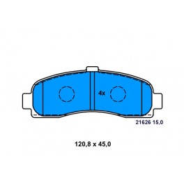 21626 158 04 SERIE PATTINI NISSAN MICRA K11 ANTERIORE