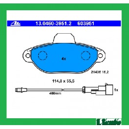 13046039512 SERIE PATTINI FIAT PUNTO (176,188) 8V, PANDA(169) 8V 