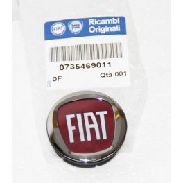 735469011 COPPETTA COPRI MOZZO FIAT PANDA 169 03-12 CON LOGO ROSSO DIAMETRO 45mm