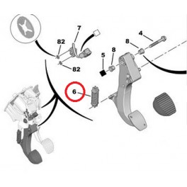 2148A7 MOLLA PEDALE FRIZIONE PEUGEOT 308 1.6HDI 07-