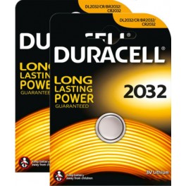 2 BATTERIE DURACELL A BOTTONE CR2032 DL2032 BR2032 3 VOLT al LITIO Lithium 3V