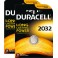 2 BATTERIE DURACELL A BOTTONE CR2032 DL2032 BR2032 3 VOLT al LITIO Lithium 3V