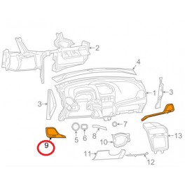 1RE531SLAC RIVESTIMENTO ABBELIMENTO FIAT FREEMONT LATO SINISTRO