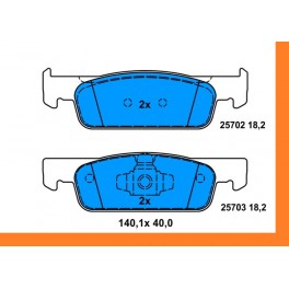 SERIE PASTTINI RENAULT CLIO IV K9K 2012- TEXTAR 2570201