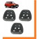 KIT 3 TASSELLI TIRANTE GOMMINI SOSTEGNO MARMITTA FIAT PANDA 141 01/1986-