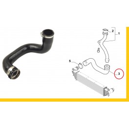 Tubo di Aspirazione Manicotto Turbo per Fiat 500L 1.3 D Multijet 51881817-S1544