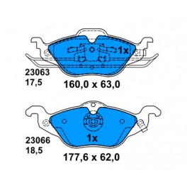 X40673 SERIE PATTINI OP ASTRA G 98- Anteriore