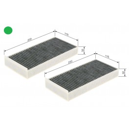 1 987 435 582 FILTRO ABITACOLO BOSCH BMW X1 F48 SDRIVE 1.6D 