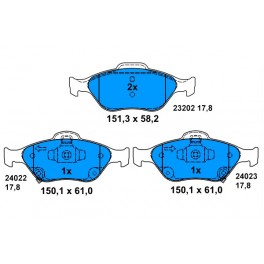 2402201 SERIE PATTINI TOYOTA YARIS II / III 06-11- BY Francia (ANTERIORE)