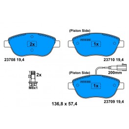 2370802 SERIE PATTINI FIAT PUNTO(199), ANTERIORE