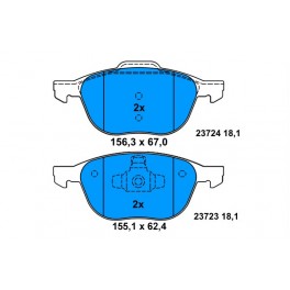 0986424794 SERIE PATTINI FORD FOCUS II C-MAX 2004-2011 ANTERIORE