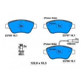 X40786 SERIE PATTINI FIAT GRANDE PUNTO(199) 500 DOBLO(119) BRAVO () II