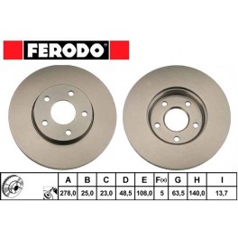 DDF1222 COPPIA DISCHI FRENO FORD FOCUS II,C-MAX 2004-2011 ANTERIORE